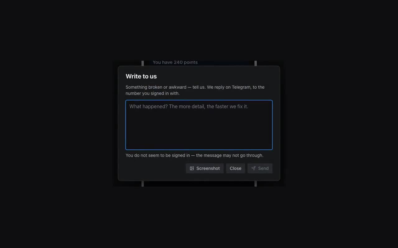 The feedback window: what is in it, and where the answer arrives.